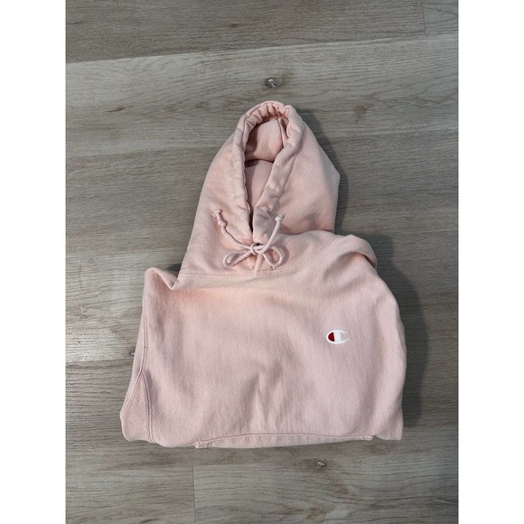 Champion Reverse weave hoodie, logo C primer pink unisex Small - Picture 6 of 7